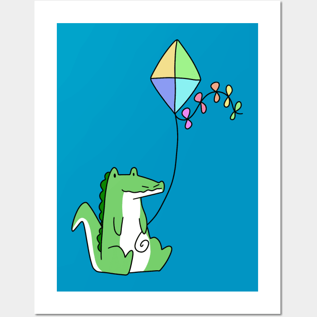 Kite Alligator Wall Art by saradaboru